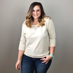 Chaus Sport Gold Sequined Sweatshirt